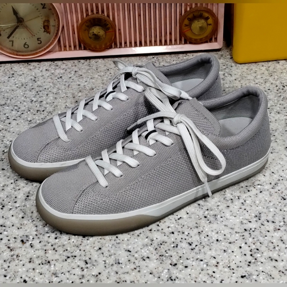 Rothy's The Lace Up Sneakers Grey Women's Size 9.5